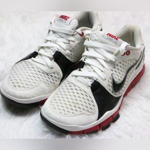 Nike Free TR Flywire White Black Red Training Shoes Mens Size 8 Athletic Gym